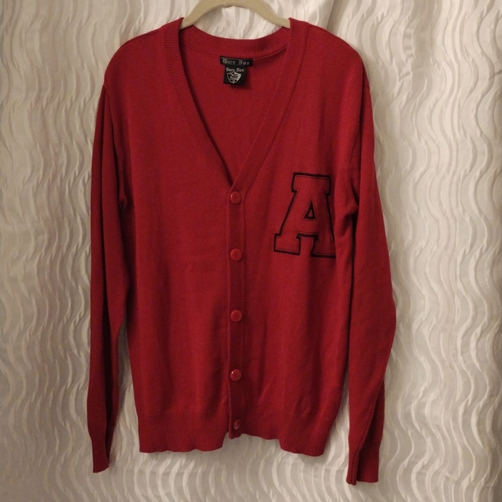 Bare Fox 26 One Nation Preppy Varsity Cardigan XL Casual Trendy Fitted Unisex